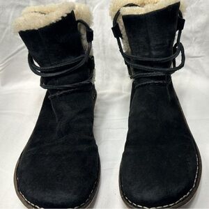 UGG Authentic Womens caspia black suede ankle boots (new without box or tags)